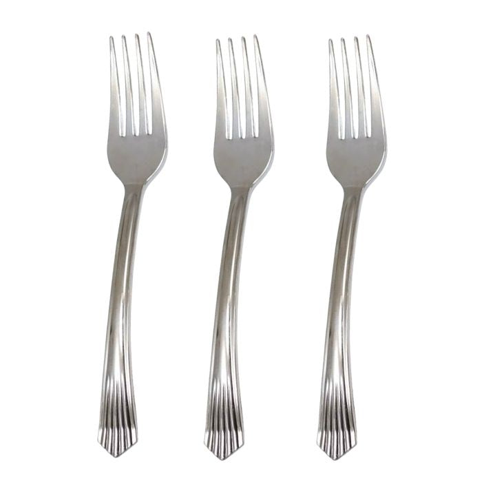 Shiny Silver Plastic Utensils