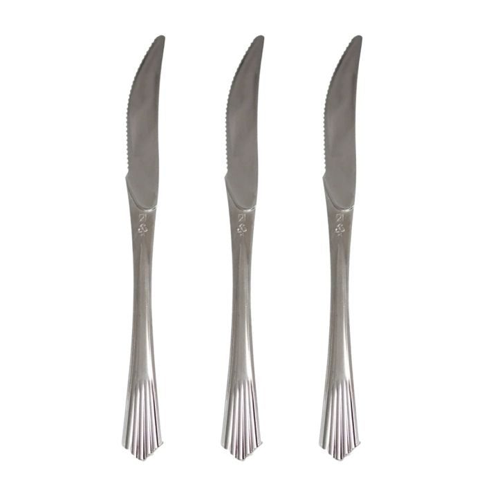Shiny Silver Plastic Utensils