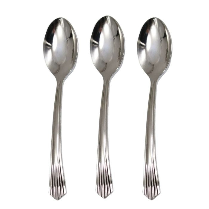 Shiny Silver Plastic Utensils