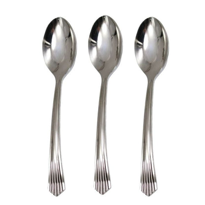 Shiny Silver Plastic Utensils
