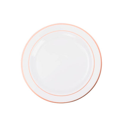 Premium Plastic Plates (Shiny Rim) (10pcs)