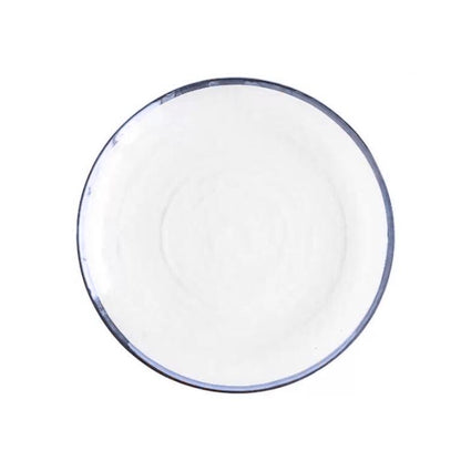 Premium Transparent Plastic Plates with Shiny Rim