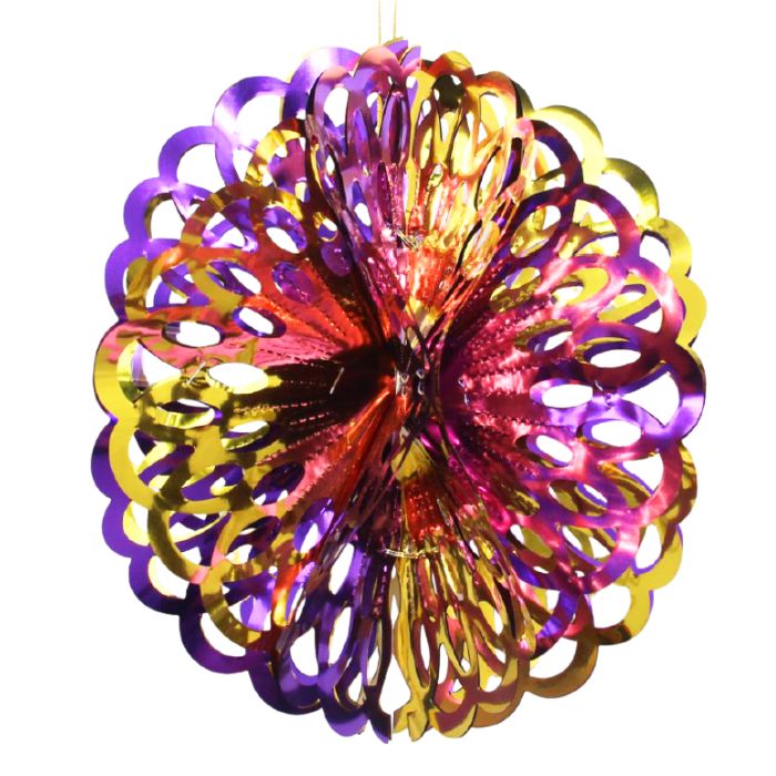8" Diwali Foil Ball Decoration TY013