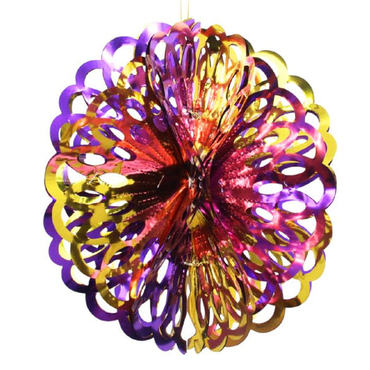 8" Diwali Foil Ball Decoration TY013