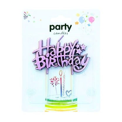 8cm Happy Birthday Candle (Assorted)