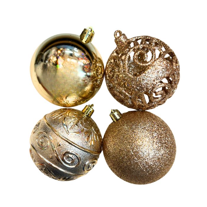 8cm Mixture Christmas Balls (24pc)