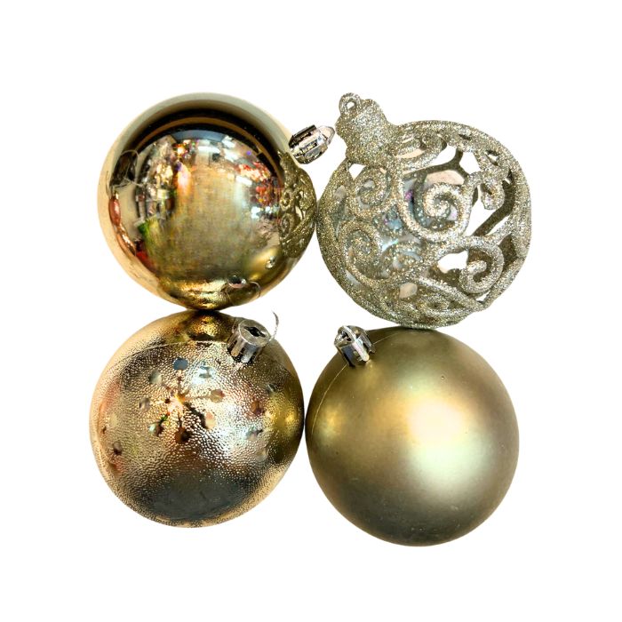 8cm Mixture Christmas Balls (24pc)