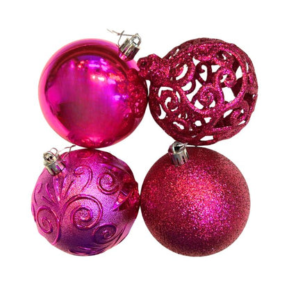 8cm Mixture Christmas Balls (24pc)