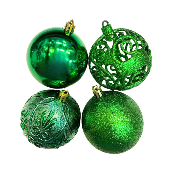 8cm Mixture Christmas Balls (24pc)