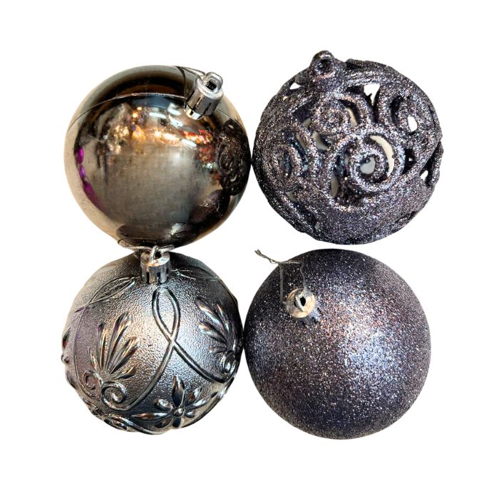 8cm Mixture Christmas Balls (24pc)