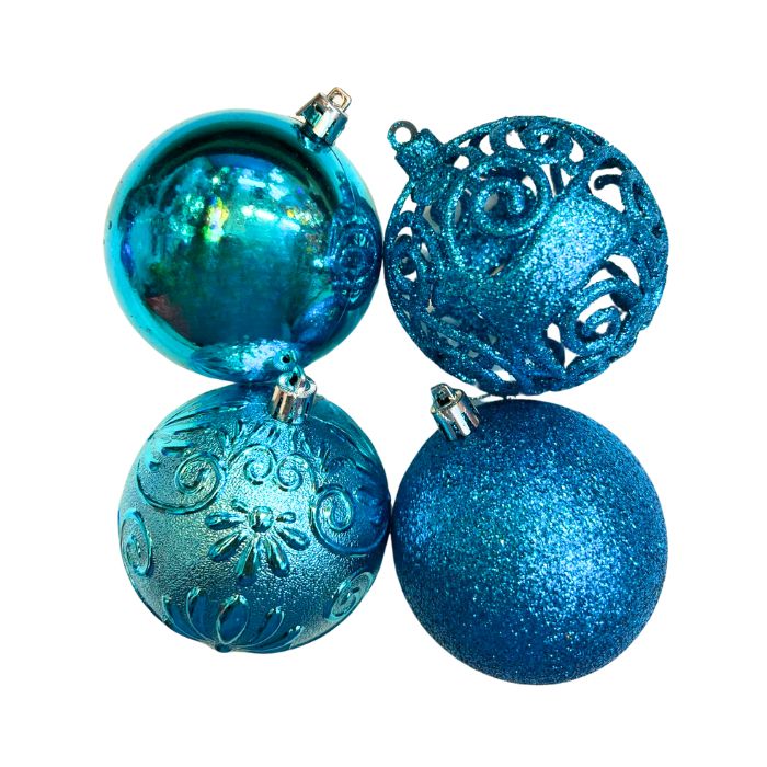 8cm Mixture Christmas Balls (24pc)