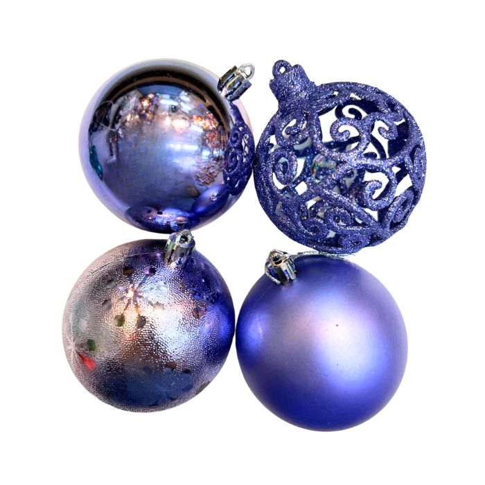 8cm Mixture Christmas Balls (24pc)