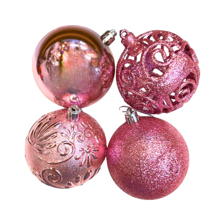 8cm Mixture Christmas Balls (24pc)