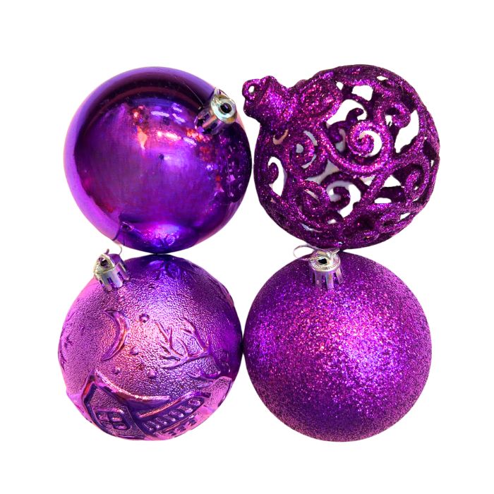 8cm Mixture Christmas Balls (24pc)