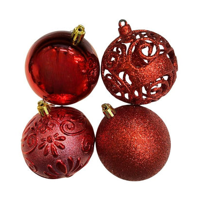 8cm Mixture Christmas Balls (24pc)