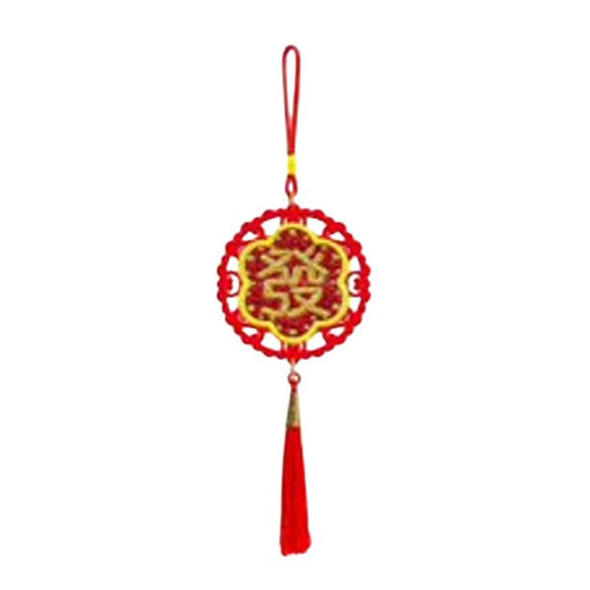 8cm Round Embroidery Hanging Decor HX091
