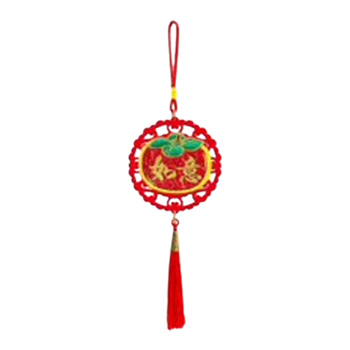 8cm Round Embroidery Hanging Decor HX091