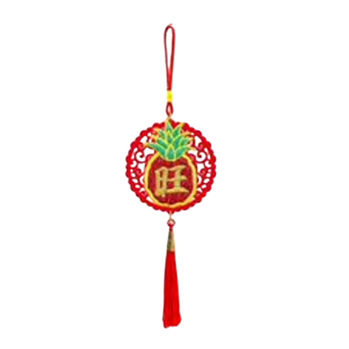 8cm Round Embroidery Hanging Decor HX091