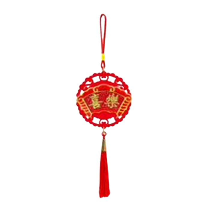 8cm Round Embroidery Hanging Decor HX091