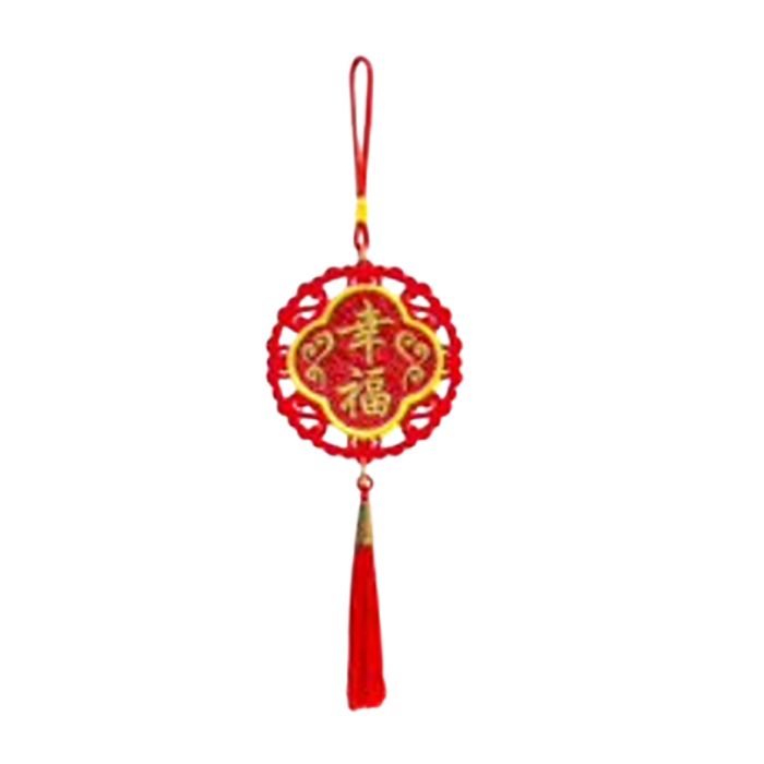 8cm Round Embroidery Hanging Decor HX091