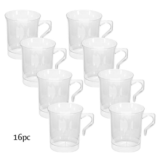 8oz Premium Transparent Coffee Cups (16pcs)