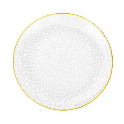 Premium Transparent Plastic Plates with Shiny Rim