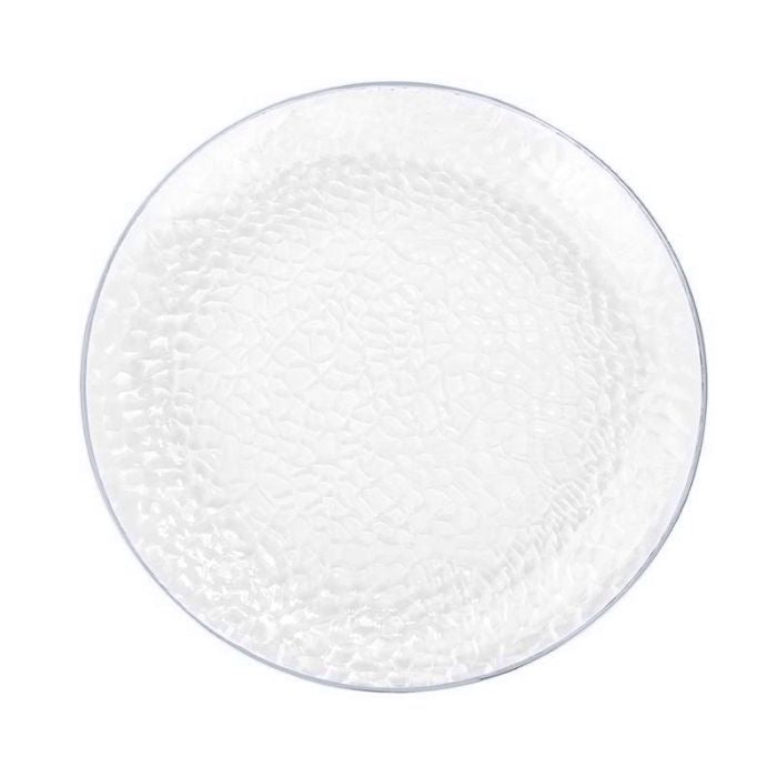 Premium Transparent Plastic Plates with Shiny Rim