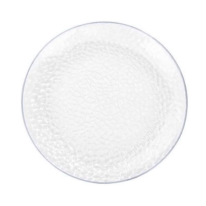 Premium Transparent Plastic Plates with Shiny Rim