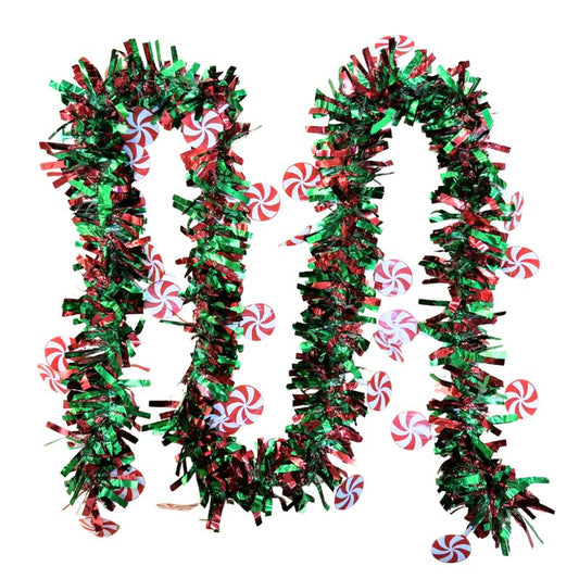 9cm 2m Shiny Christmas Lollipop Tinsel