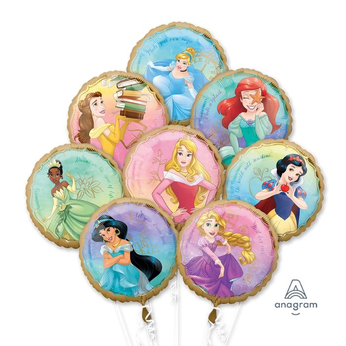 Disney Princess Once Upon A Time Balloon 8pc Bouquet 39808
