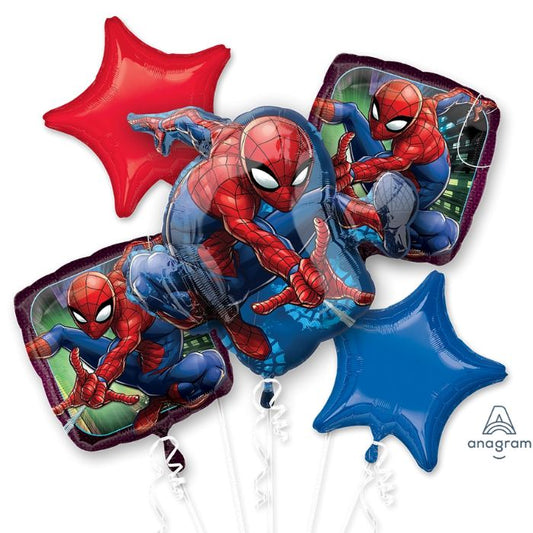 Spiderman Balloon 5pc Bouquet 34667