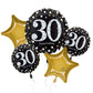 Sparkling 30th Birthday Balloon 5pc Bouquet 32143