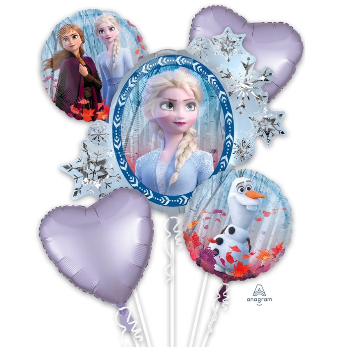 Disney Frozen 2 Elsa Anna Balloon 5pc Bouquet 40389