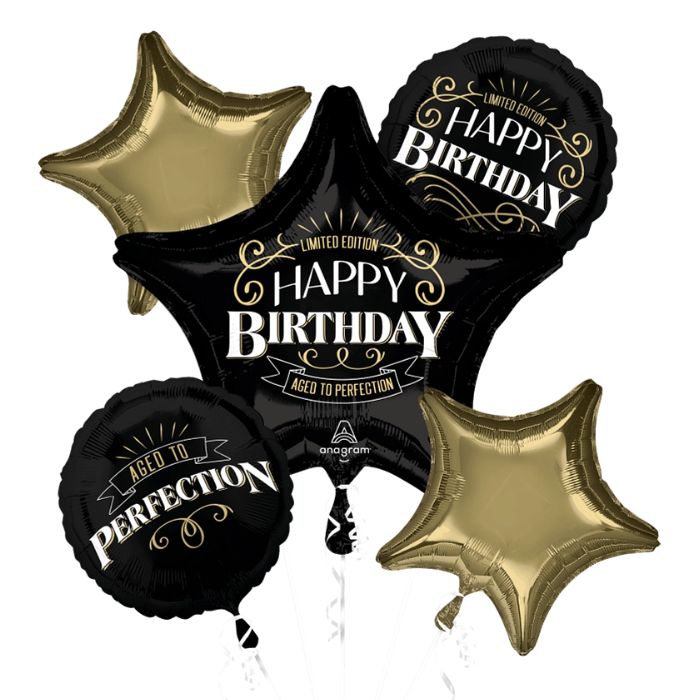 Happy Birthday Perfection Balloon 5pc Bouquet 44776