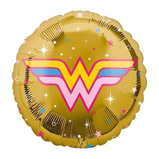 17 Inch Gold Wonder Woman Logo Balloon 39094
