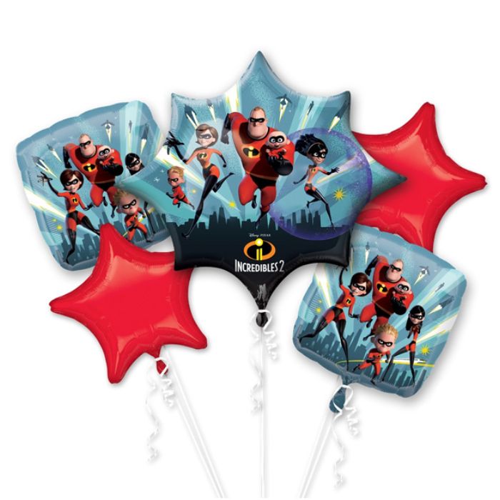 Incredibles 2 Balloon 5pc Bouquet 37135