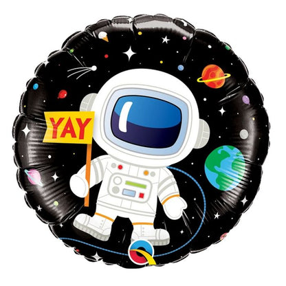 18 Inch Happy Birthday Space Theme Astronaut Balloon Q88059