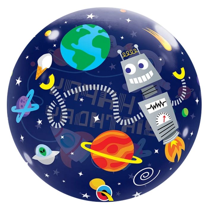 22 Inch Outer Space Theme Astronaut Bubbles Balloon 13079