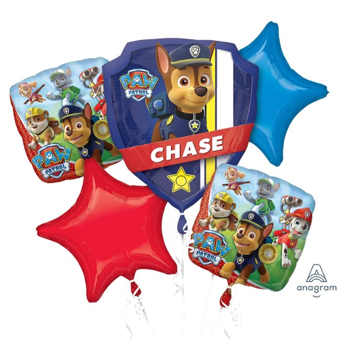 Paw Patrol Chase Marshall Balloon 5pc Bouquet 32723