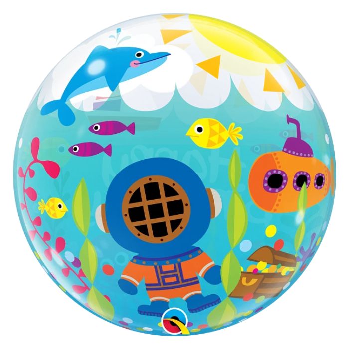 22 Inch Happy Birthday Maritime Nautical Bubbles Balloon Q15731