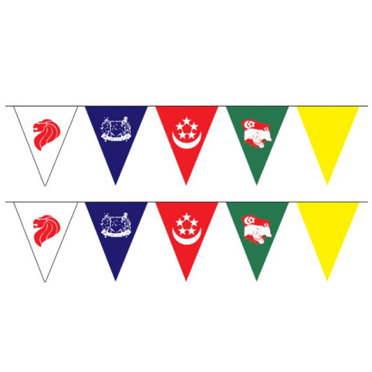 C18A Mixed Singapore Triangular Pennants (3.5m 10pcs)