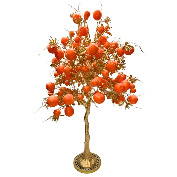 CNY 40cm Realistic Mandarin Orange Orchid Tree