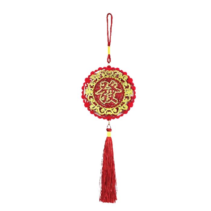 CNY 10x25cm Embroidery Round Hanging Decor HX376