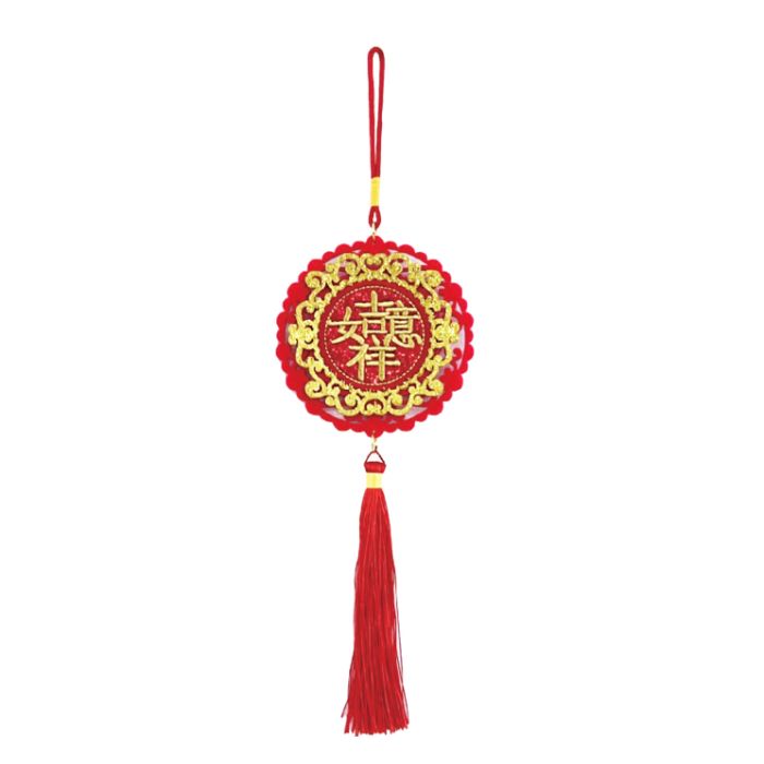 CNY 10x25cm Embroidery Round Hanging Decor HX376