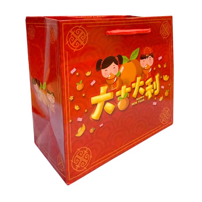 15.5x14x8cm CNY Mandarin Orange Bag (20pc)