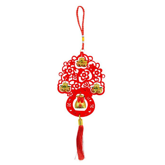 CNY 15x46cm Velvet Tree Hanging Decoration