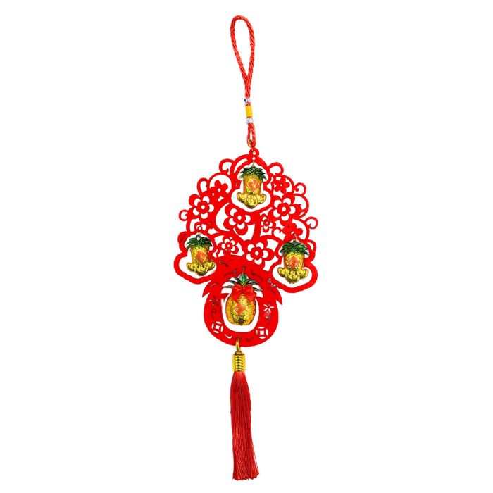 CNY 15x46cm Velvet Tree Hanging Decoration