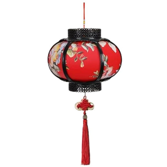 Red Flower Lantern with Lights