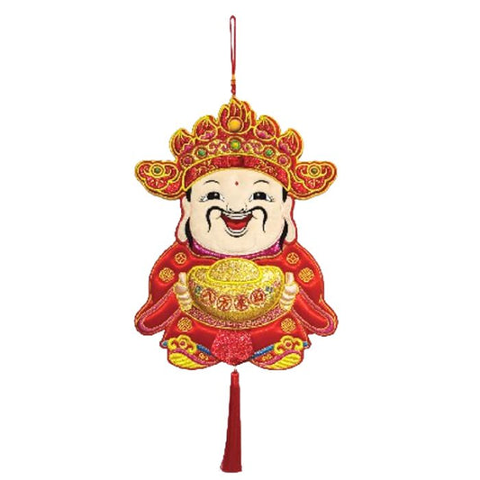 CNY 22x50cm Embroidery Cai Shen HX326-01