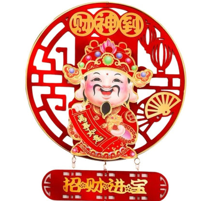CNY 38cm Moving Cai Shen Hanging Decoration